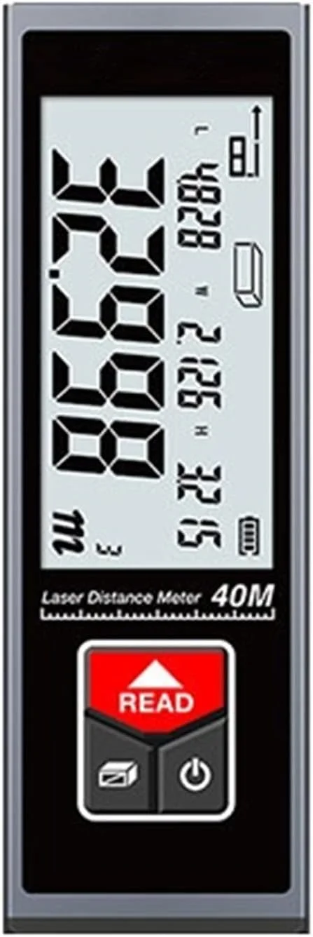 ارتفاع سنج دیجیتال، متر لیزری فاصله یاب دستی، دستگاه اندازه گیری فاصله دیجیتال قابل شارژ مناسب فضای داخلی (رنگ: 40 متر)