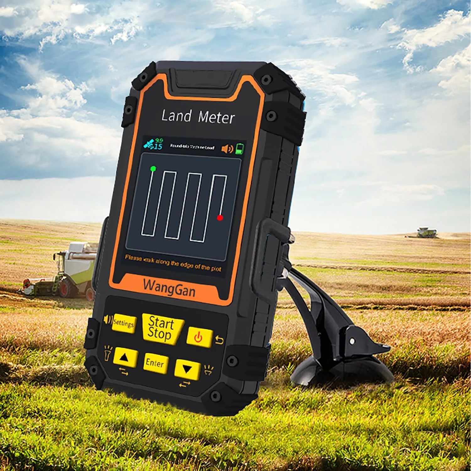متر دستی اندازه گیری زمین، تجهیزات نقشه برداری GPS، متر محاسبه مساحت زمین، با صفحه نمایش رنگی، عملکرد پخش صدا، برای اندازه گیری دقیق مساحت
