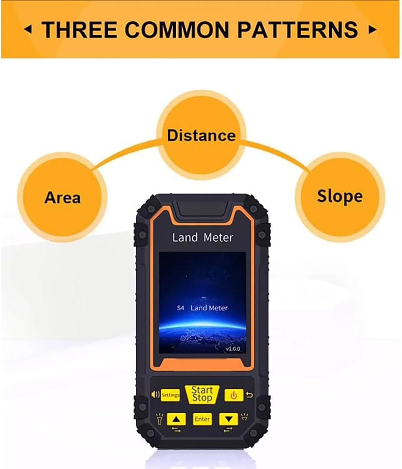 متر دستی اندازه گیری زمین، تجهیزات نقشه برداری GPS، متر محاسبه مساحت زمین، با صفحه نمایش رنگی، عملکرد پخش صدا، برای اندازه گیری دقیق مساحت
