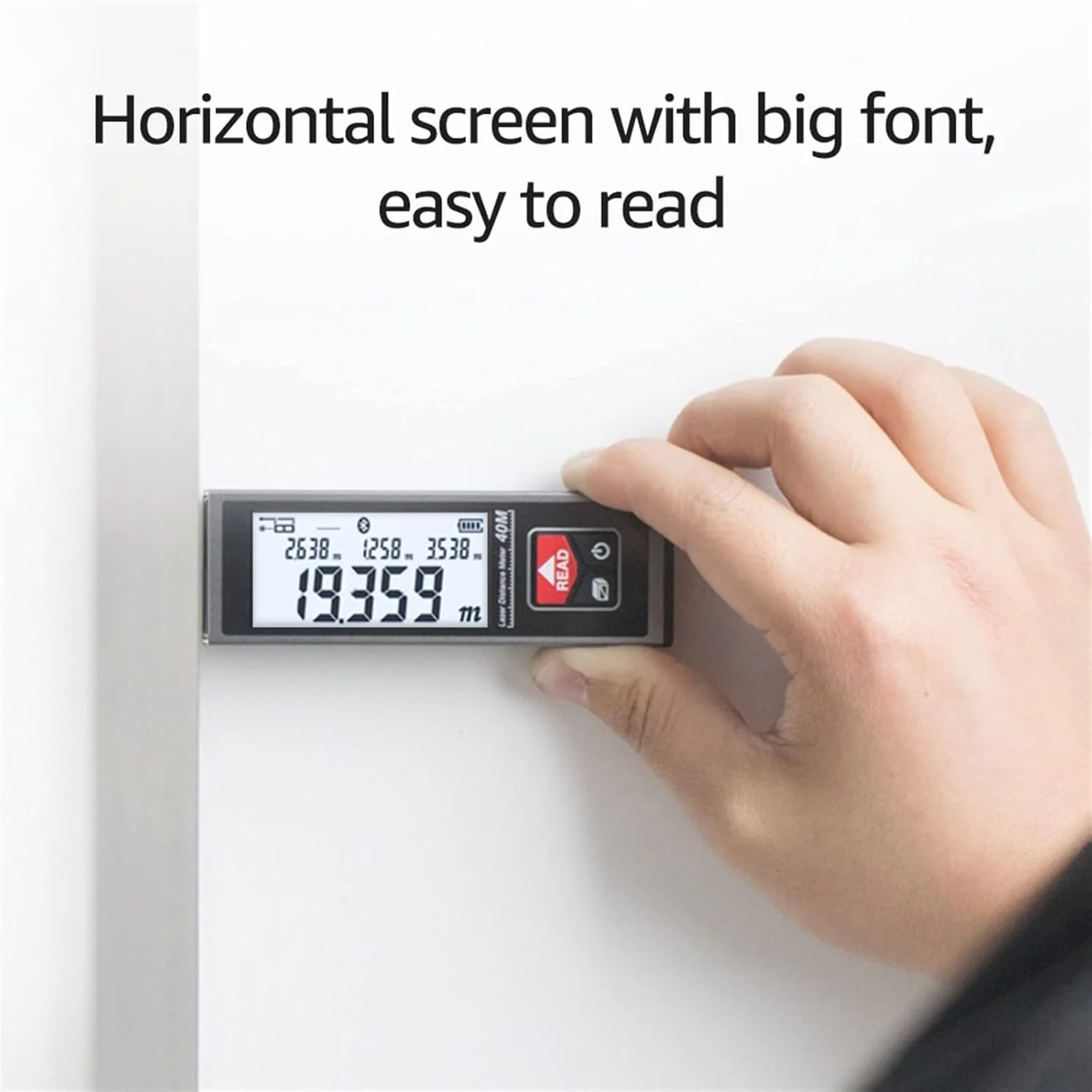 ارتفاع سنج دیجیتال، متر لیزری فاصله یاب دستی، دستگاه اندازه گیری فاصله دیجیتال قابل شارژ مناسب فضای داخلی (رنگ: 40 متر) ارتفاع سنج دیجیتال، متر لیزری فاصله یاب دستی، دستگاه اندازه گیری فاصله دیجیتال قابل شارژ مناسب فضای داخلی (رنگ: 40 متر)