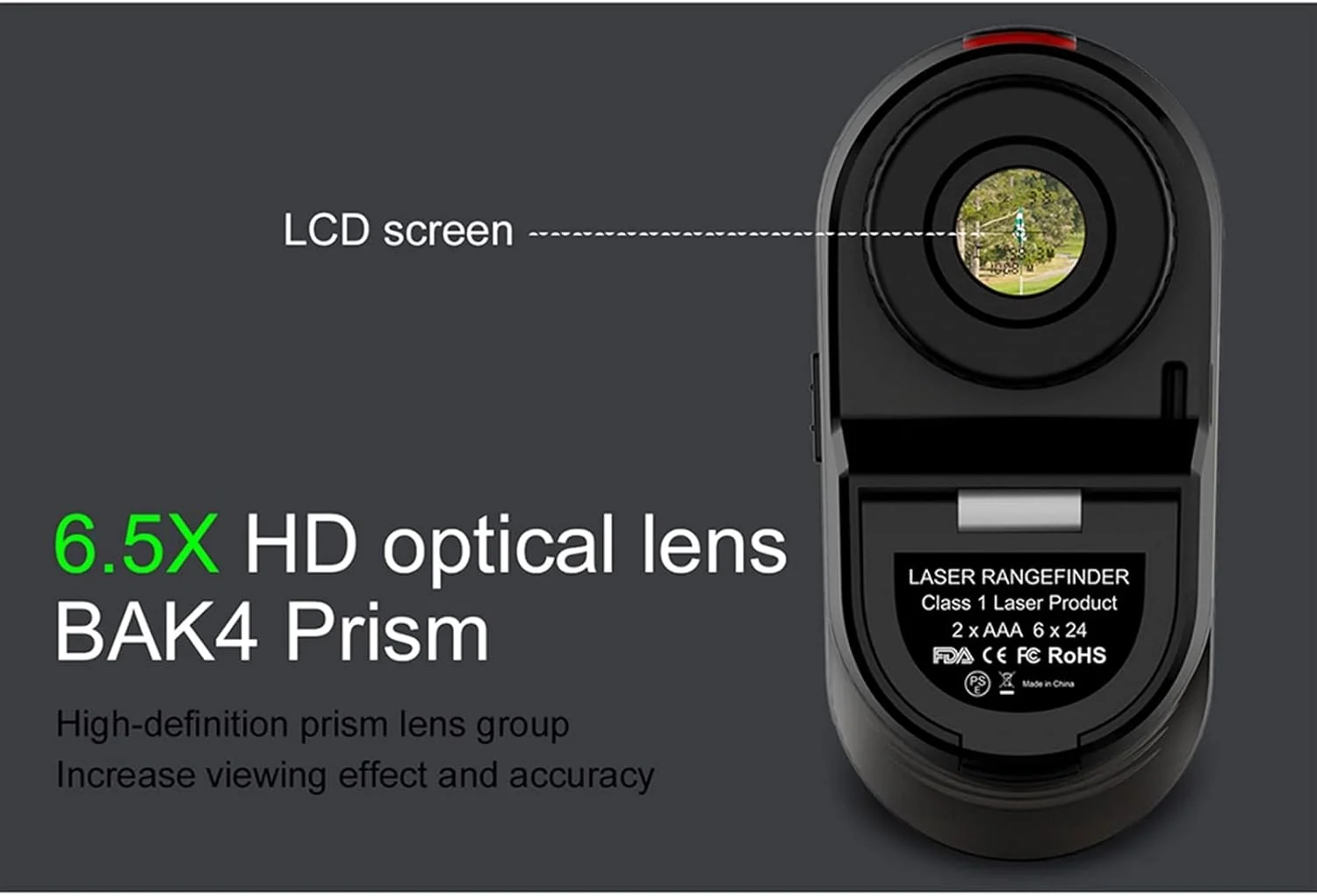 ارتفاع سنج دیجیتال، مسافت یاب گلف، تلسکوپ شکار، حالت تنظیم شیب گلف، قفل پرچم، مسافت یاب لیزری ورزشی (رنگ: 450 متر)