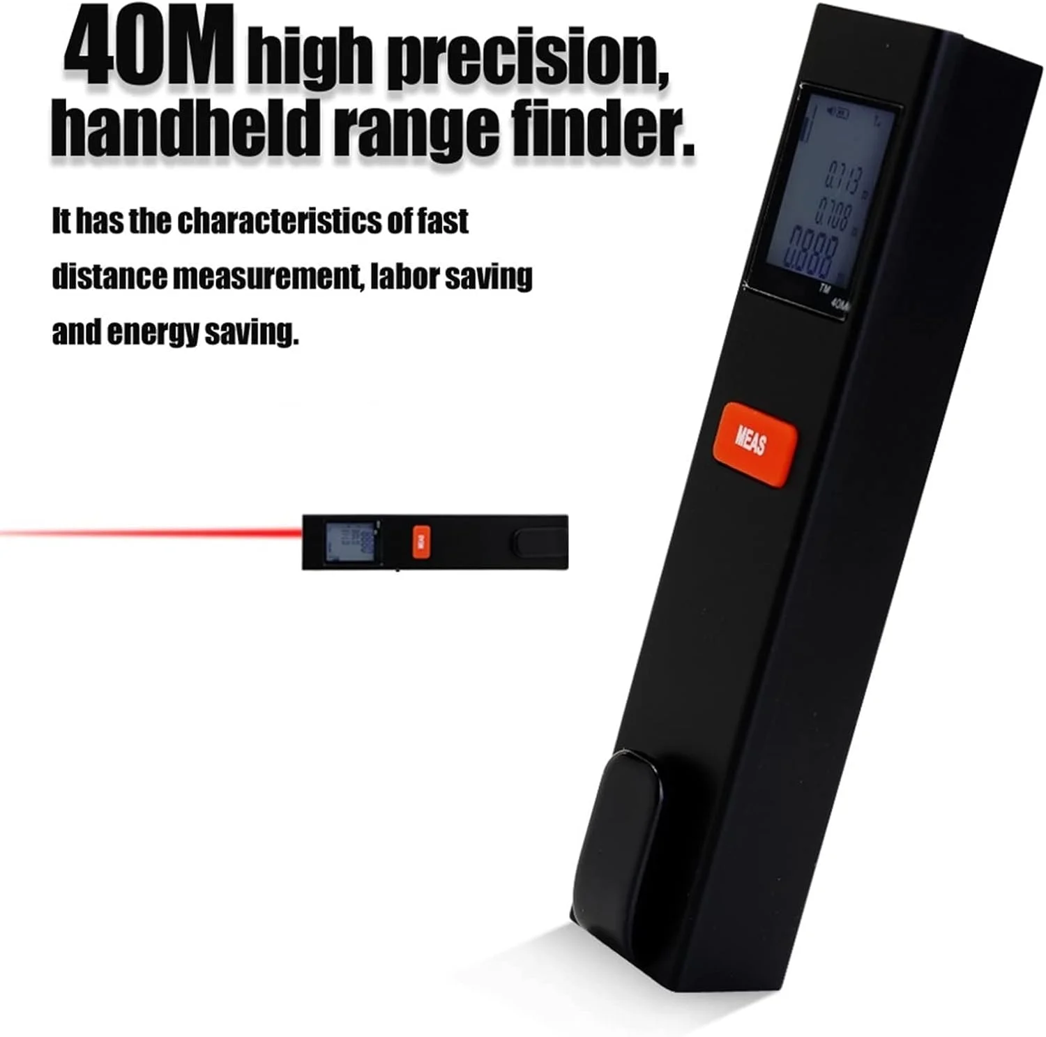 ارتفاع سنج دیجیتال، مسافت یاب دیجیتال دستی کوچک با نور قرمز پس زمینه، متر فاصله با دقت بالا