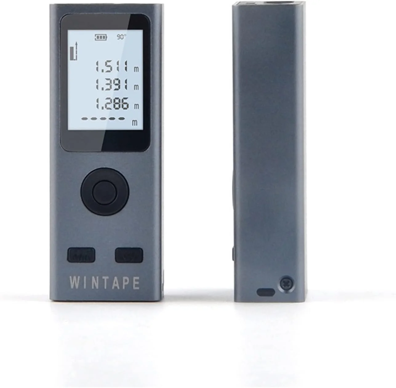 ارتفاع سنج دیجیتال، مسافت یاب لیزری دیجیتال قابل حمل با شارژ، ابزار اندازه گیری لیزری با دقت بالا (رنگ: نقره ای، اندازه: 40 متر)