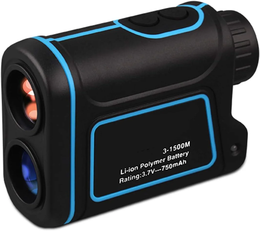 فاصله یاب لیزری مادون قرمز با تلسکوپ LCD، ابزار اندازه گیری فاصله قابل شارژ و دقیق دستی 3-1500 متر