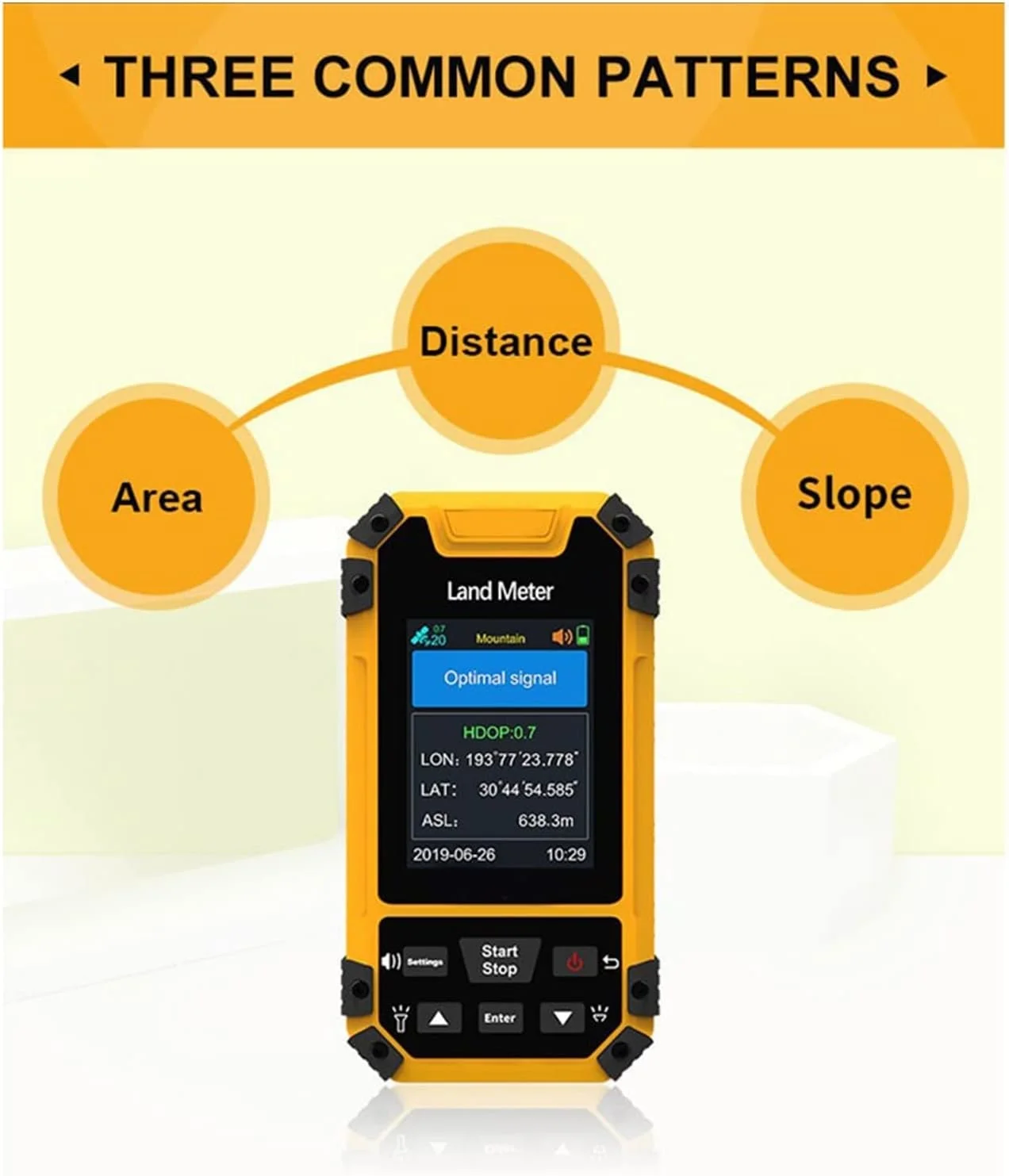 متر محاسبه مساحت زمین، متر زمین S4 صفحه نمایش رنگی، دستگاه نقشه برداری متر زمین، گیرنده GNSS حرفه ای، اندازه گیری مساحت، متر اندازه گیری زمین، G-P-S دستی