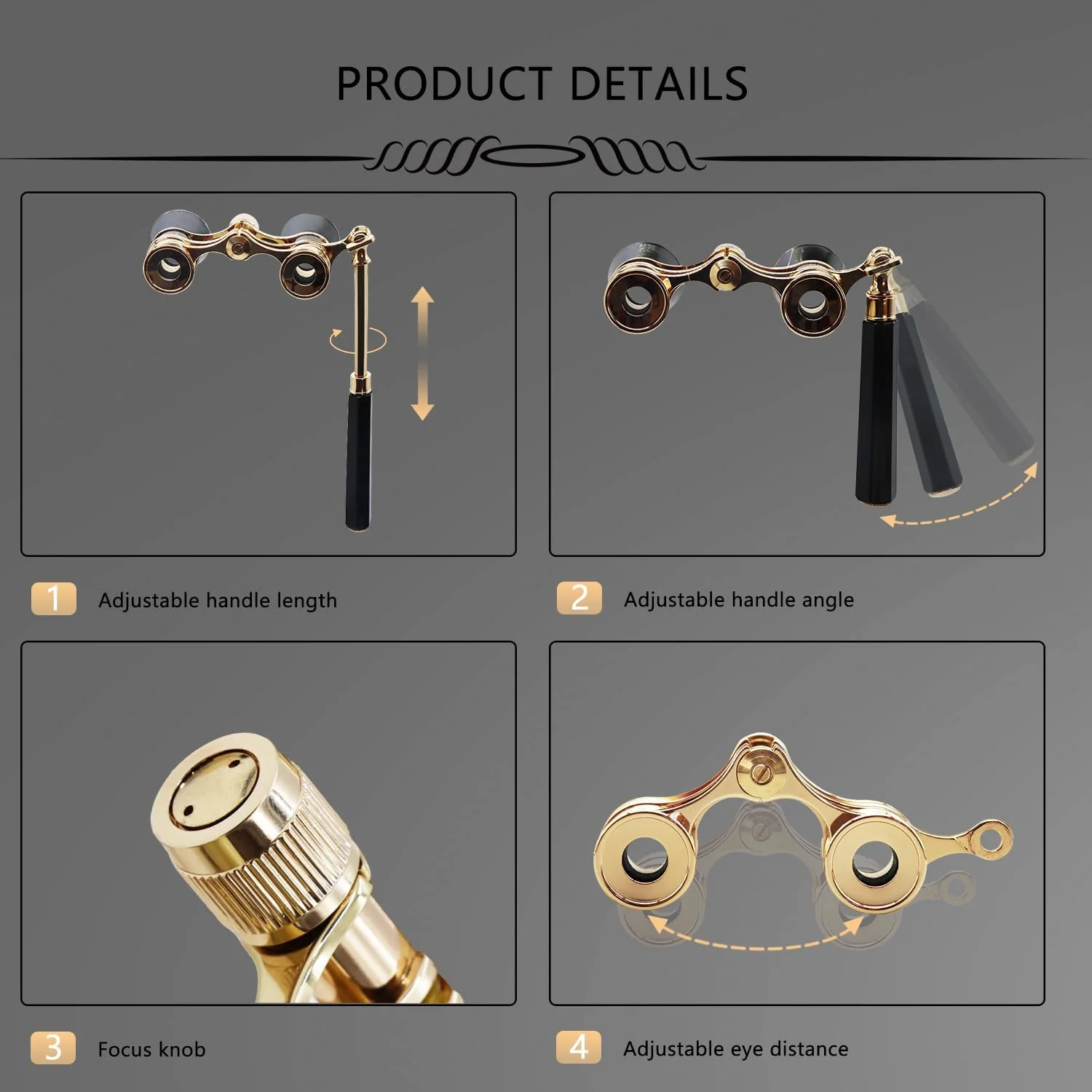 دوربین تئاتر BLACKICE، دوربین دوچشمی اپرا 3X25 جمع و جور با دسته قابل تنظیم برای بزرگسالان، کودکان و بانوان در کنسرت، تئاتر و اپرا (مشکی با دسته) دوربین تئاتر BLACKICE، دوربین دوچشمی اپرا 3X25 جمع و جور با دسته قابل تنظیم برای بزرگسالان، کودکان و بانوان در کنسرت، تئاتر و اپرا (مشکی با دسته)