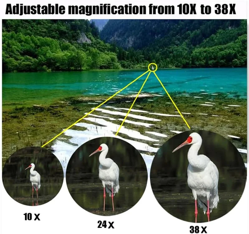 دوربین دوچشمی حرفه ای زوم بالا با بزرگنمایی زیاد 10-380X100 تلسکوپ قدرتمند 10-30X برای تماشای پرندگان