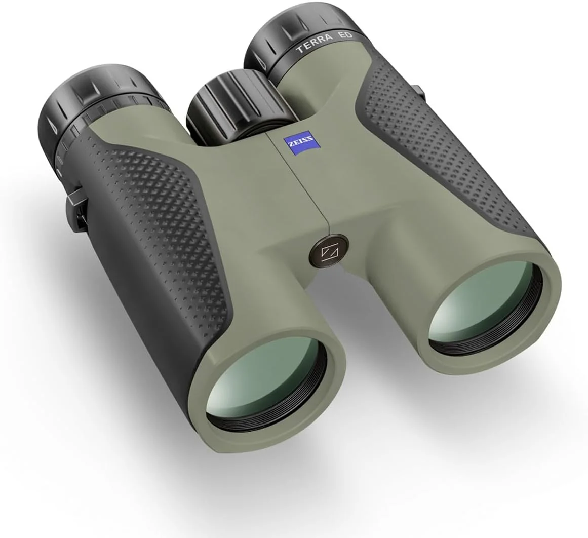 دوربین دوچشمی زایس Terra ED 10x42 ضد آب، با فوکوس سریع و شیشه پوشش‌داده‌شده برای وضوح مطلوب در همه شرایط آب و هوایی برای تماشای پرندگان، شکار، گشت و گذار، مشکی-سبز (مشکی-سبز)