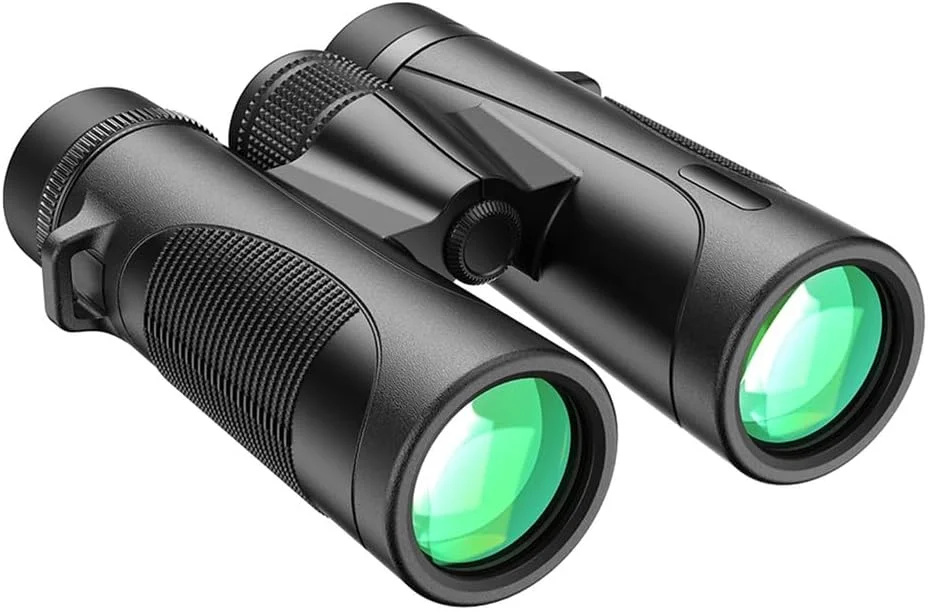 دوربین دوچشمی 10x42، لنز FMC منشور BAK4 تلسکوپ ضد آب IPX7 دوربین دوچشمی برای پیاده روی، مسافرت، کنسرت های ورزشی به همراه کیف حمل