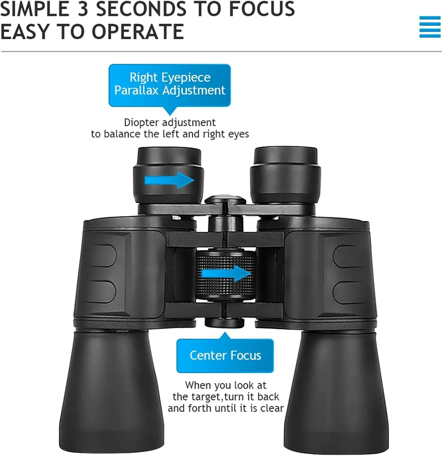 دوربین دوچشمی قوی برای بزرگسالان، دوربین دوچشمی حرفه ای HD با منشور BAK4، دید در روز و شب، تلسکوپ ضد آب مناسب فضای باز با برد بلند