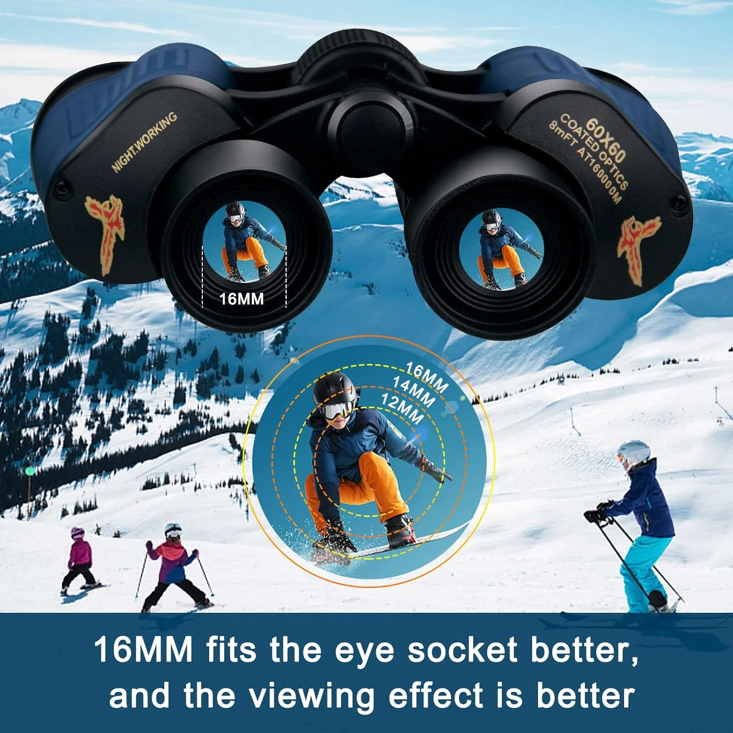 دوربین شکاری 60X60 دید در شب، دوربین حرفه ای ضد آب، تلسکوپ اپتیکال با قدرت بالا برای تماشای پرندگان، شکار، تماشای حیات وحش، ورزش های فضای باز، بازی و کنسرت دوربین شکاری 60X60 دید در شب، دوربین حرفه ای ضد آب، تلسکوپ اپتیکال با قدرت بالا برای تماشای پرندگان، شکار، تماشای حیات وحش، ورزش های فضای باز، بازی و کنسرت