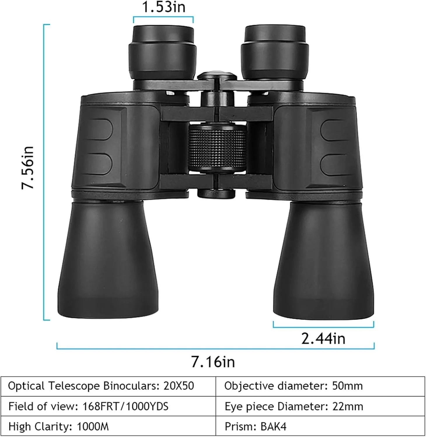 دوربین دوچشمی قوی برای بزرگسالان، دوربین دوچشمی حرفه ای HD با منشور BAK4، دید در روز و شب، تلسکوپ ضد آب مناسب فضای باز با برد بلند