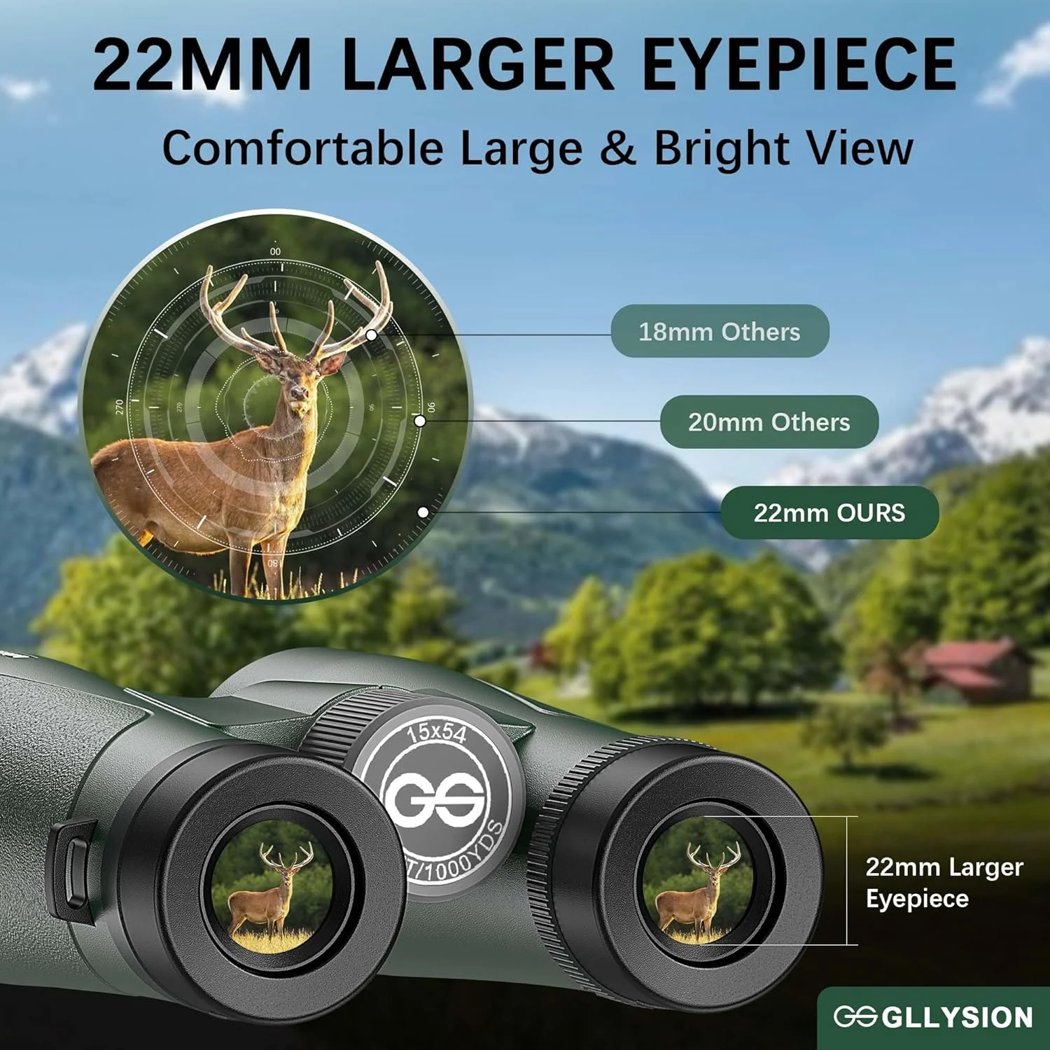 دوربین دوچشمی 15x54 بزرگسال با قدرت بالا به همراه هارنس، آداپتور تلفن و ریموت دوربین بلوتوثی - دوربین دوچشمی ضد آب فوق العاده روشن برای تماشای پرندگان، پیاده روی، سفر دریایی و تماشای ستارگان