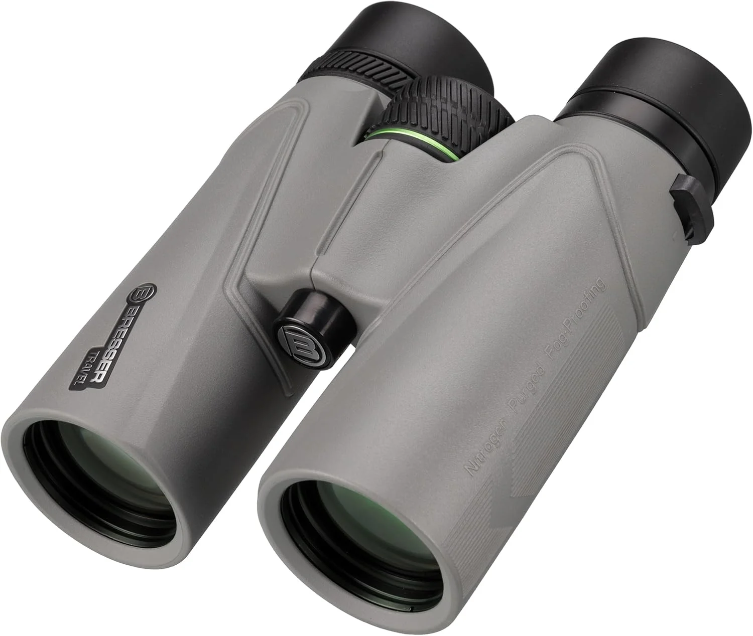 دوربین شکاری مسافرتی Bresser با بزرگنمایی 8 برابر، لنز 42 میلی‌متری، منشورهای BaK-4، ضد آب IPX7، پر شده با نیتروژن، چشمی‌های چرخشی