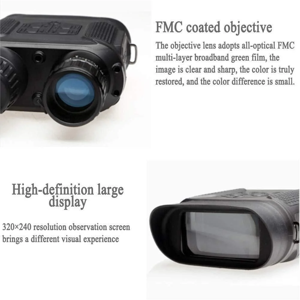دوربین دوچشمی با بزرگنمایی 3.5-7X، تلسکوپ حرفه ای HD دید در شب مادون قرمز با قابلیت ذخیره ویدیو بر روی کارت SD، مناسب برای تماشای پرندگان، شکار و کنسرت ها