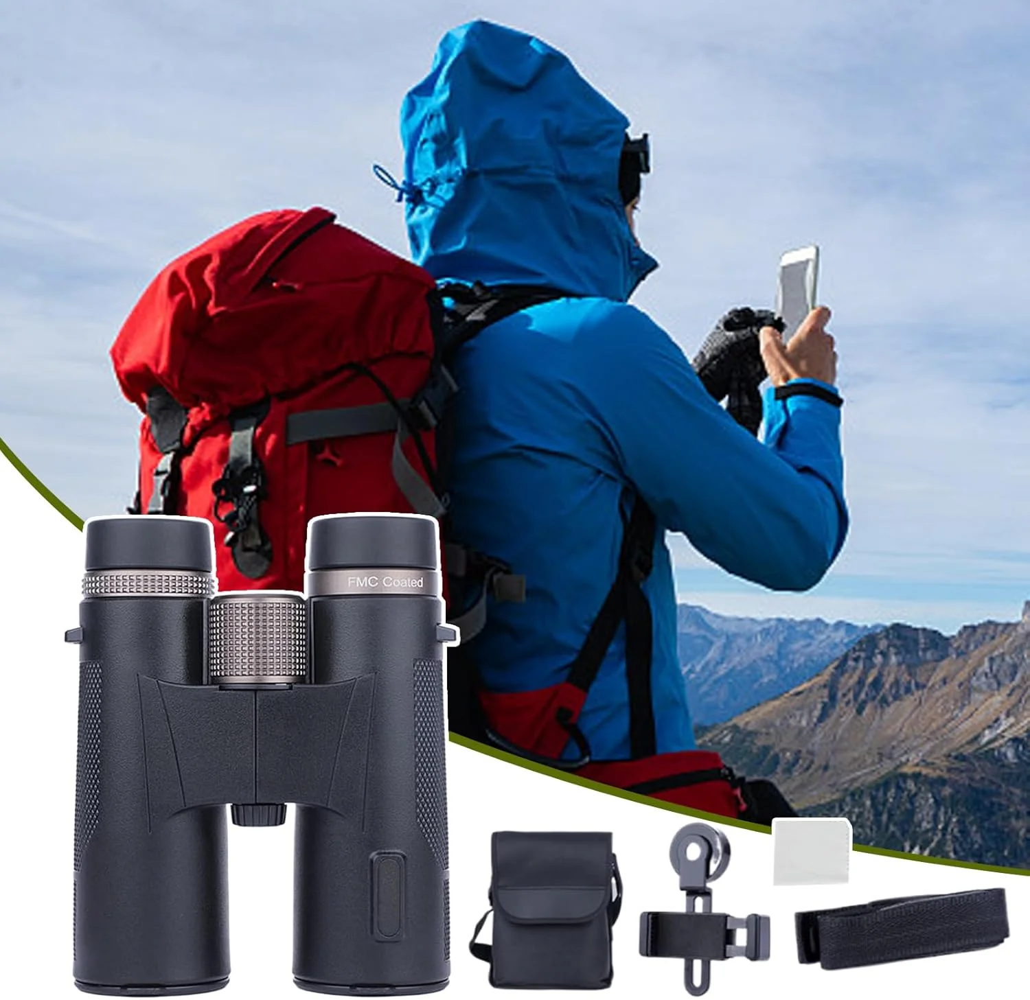 دوربین دوچشمی مسافرتی | دوربین دوچشمی کنسرت | بزرگنمایی 12 برابر ضد آب دید در شب با کیفیت بالا برای بزرگسالان پیاده روی کمپینگ کشتی تفریحی شکار