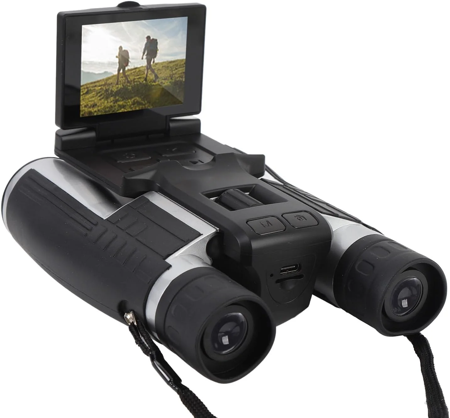 دوربین دوچشمی 12x32 با دوربین، دوربین دوچشمی برای بزرگسالان، صفحه نمایش رنگی 2.4 اینچی، ضبط کننده عکس و فیلم 2.5K 48MP با زوم دیجیتال 8X، برای تماشای پرندگان، کنسرت ها و ورزش