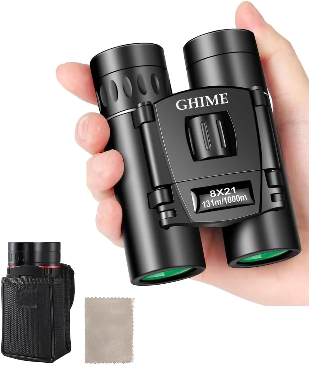 دوربین شکاری 8x21 برای فواصل دور، جمع و جور، دید واضح، فوکوس آسان، سبک و قابل حمل برای تماشای پرندگان، مسافرت و کنسرت (8x21)