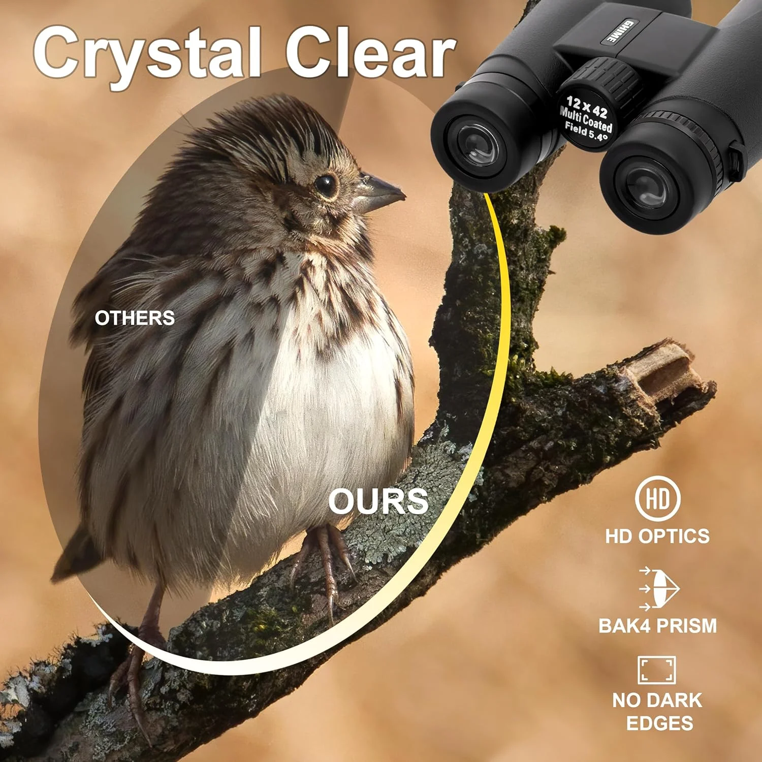 دوربین شکاری برای فواصل دور، دوربین شکاری الترا اچ دی برای تماشای پرندگان، سافاری، پیاده روی با آداپتور تلفن و کیف نگهداری، زوم 12x42، شیشه BAK 4 روشن، برد 2000 متر دوربین شکاری برای فواصل دور، دوربین شکاری الترا اچ دی برای تماشای پرندگان، سافاری، پیاده روی با آداپتور تلفن و کیف نگهداری، زوم 12x42، شیشه BAK 4 روشن، برد 2000 متر