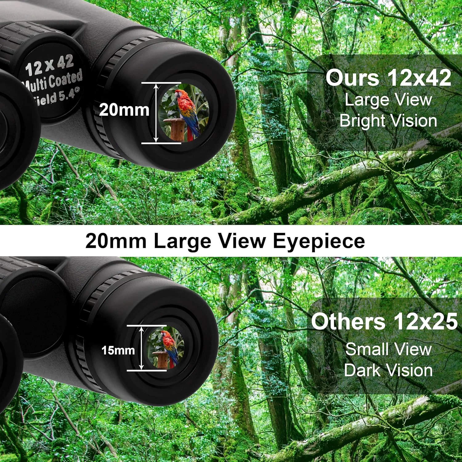 دوربین شکاری برای فواصل دور، دوربین شکاری الترا اچ دی برای تماشای پرندگان، سافاری، پیاده روی با آداپتور تلفن و کیف نگهداری، زوم 12x42، شیشه BAK 4 روشن، برد 2000 متر دوربین شکاری برای فواصل دور، دوربین شکاری الترا اچ دی برای تماشای پرندگان، سافاری، پیاده روی با آداپتور تلفن و کیف نگهداری، زوم 12x42، شیشه BAK 4 روشن، برد 2000 متر