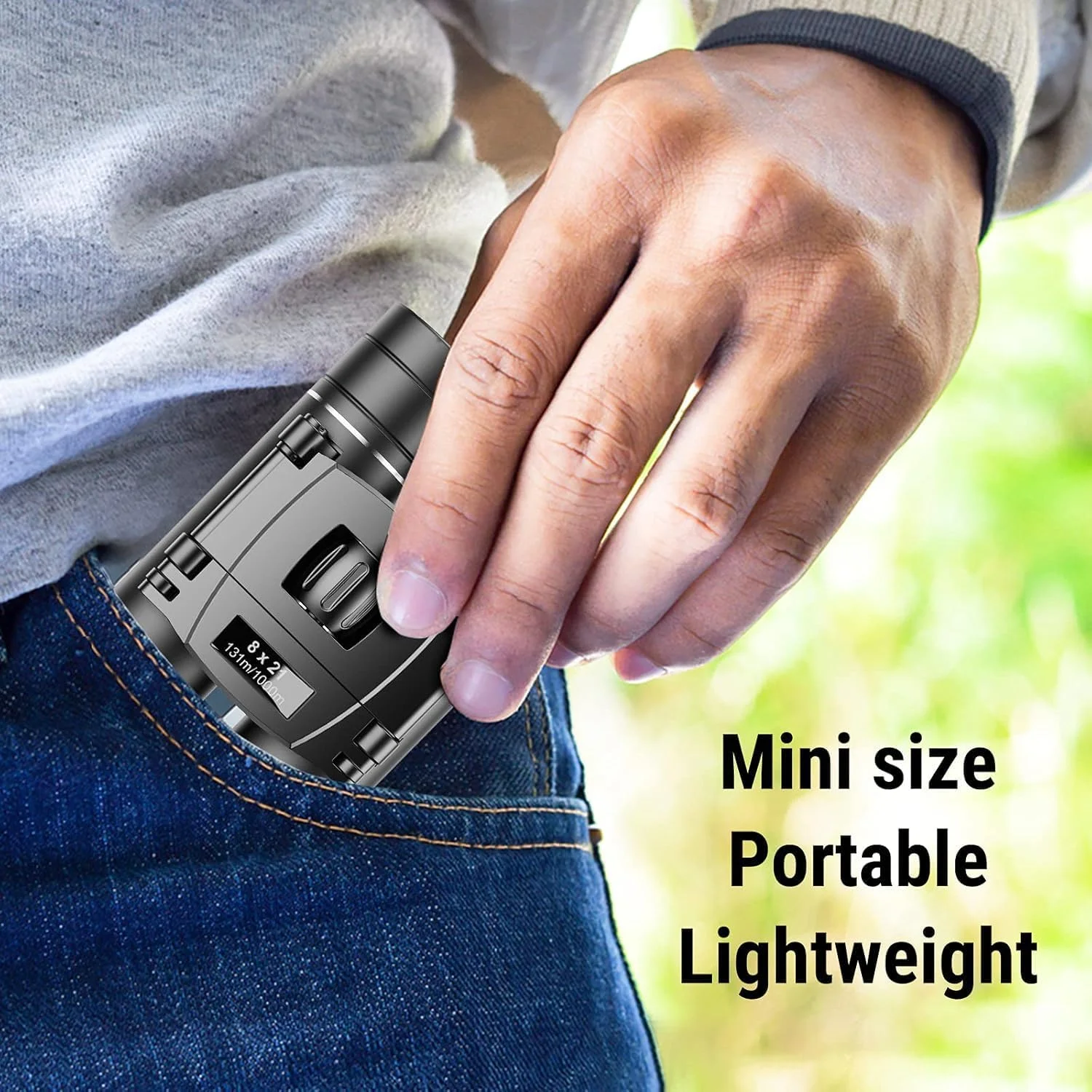 دوربین شکاری کوچک 8x21 سبک و جمع و جور برای کنسرت، تئاتر، اپرا، دوربین شکاری جیبی کوچک با لنز FMc برای مسافرت، پیاده روی، تماشای پرندگان برای بزرگسالان و کودکان