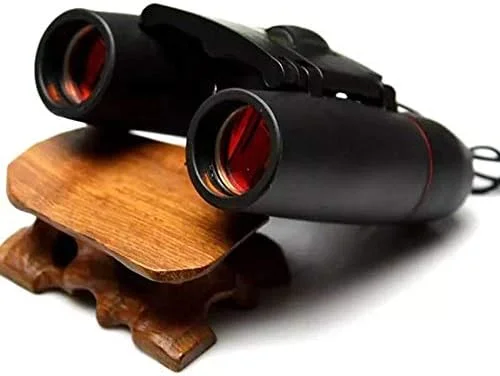 دوربین دوچشمی تلسکوپی تاشو 30x60، نسخه زوم دید در شب، مینی تلسکوپ قابل حمل تاشو برای تماشای پرندگان در فضای باز، مسافرت، گشت و گذار، شکار - مشکی