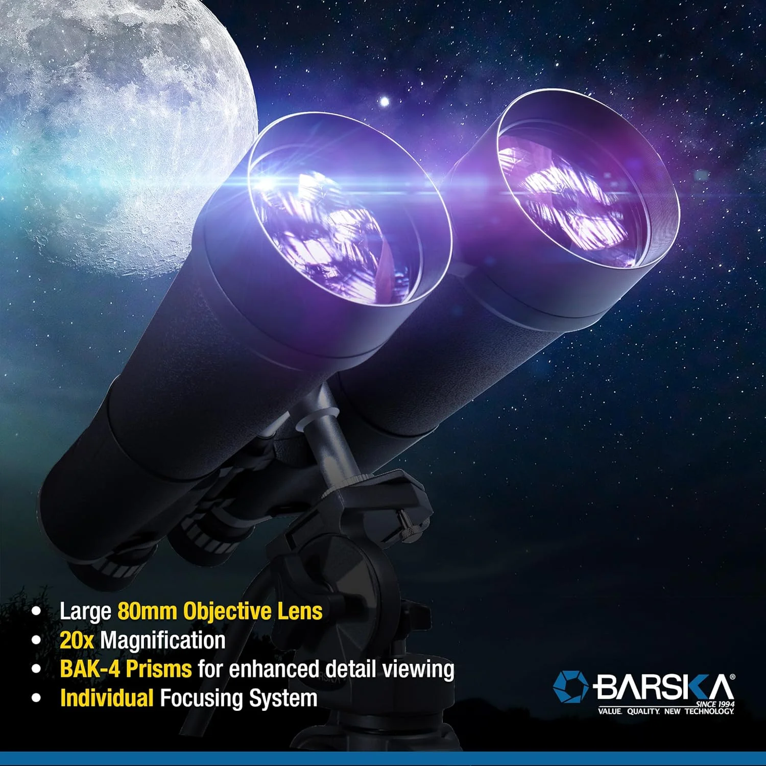 دوربین دوچشمی زوم 20-140x80 BARSKA Gladiator (لنز سبز) مشکی دوربین دوچشمی زوم 20-140x80 BARSKA Gladiator (لنز سبز) مشکی