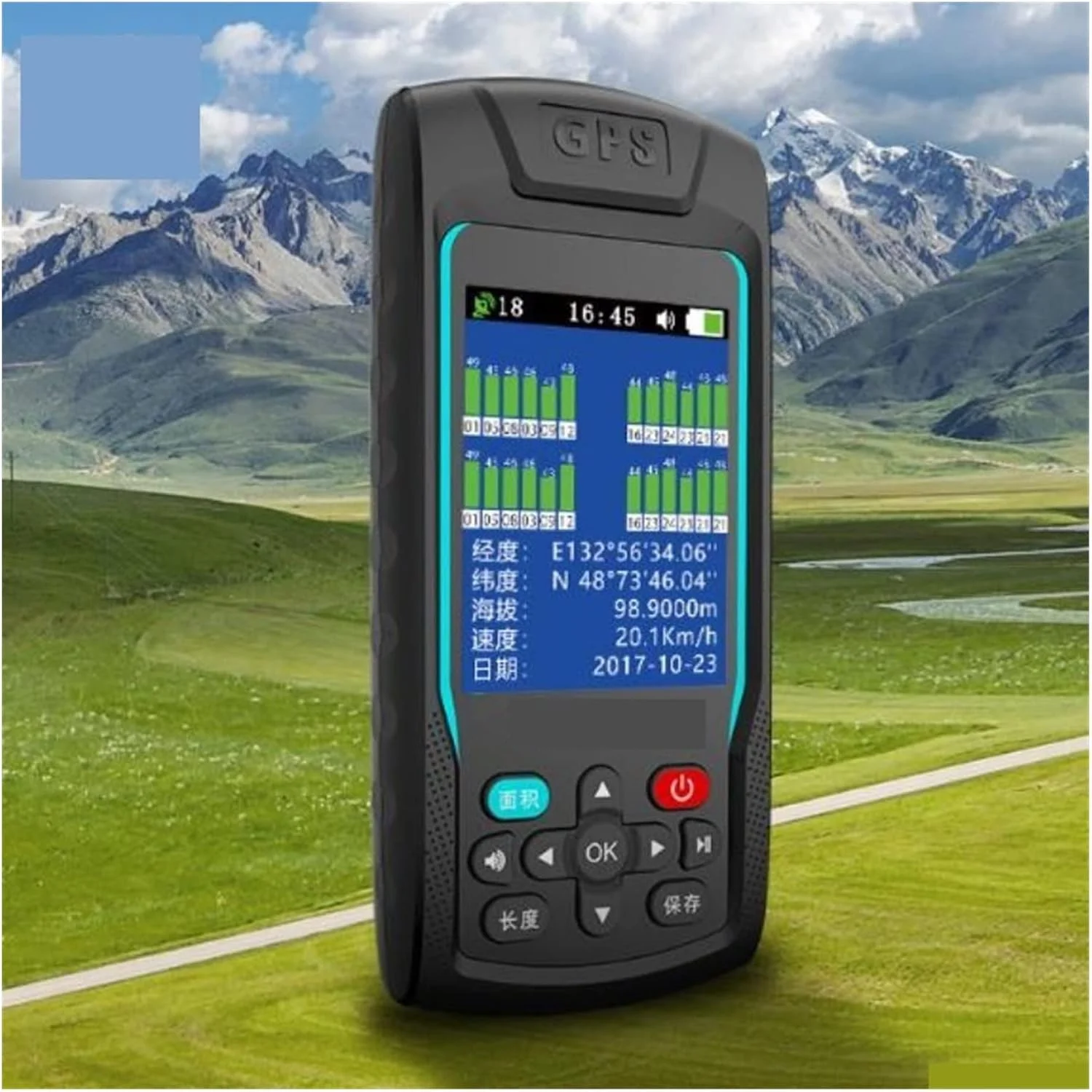 دستگاه مسیریاب GPS دستی، ابزار اندازه گیری مساحت زمین MC8066C، پشتیبانی از اندازه گیری هوایی یا پیاده روی (8066A)