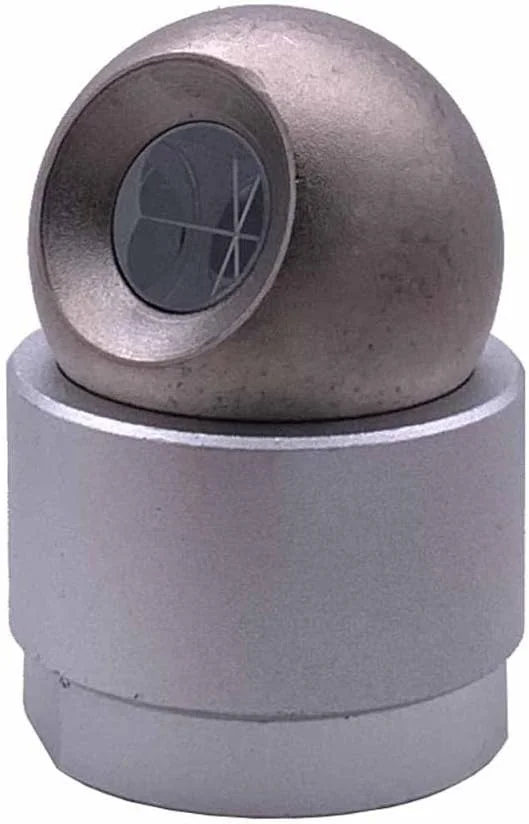 مینی منشور اپتیکال کروی 12.7 میلی‌متری (0.5 اینچ) با پوشش نقره‌ای و پایه مغناطیسی مناسب برای توتال استیشن