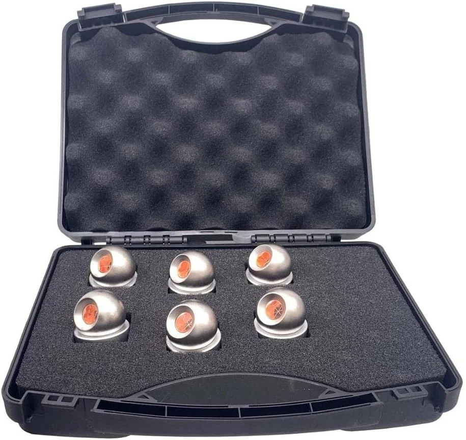 مجموعه 6 عددی منشور اپتیکی کوچک کروی 12.7 میلی‌متری (0.5 اینچ) با پوشش مسی و پایه مغناطیسی مناسب برای توتال استیشن