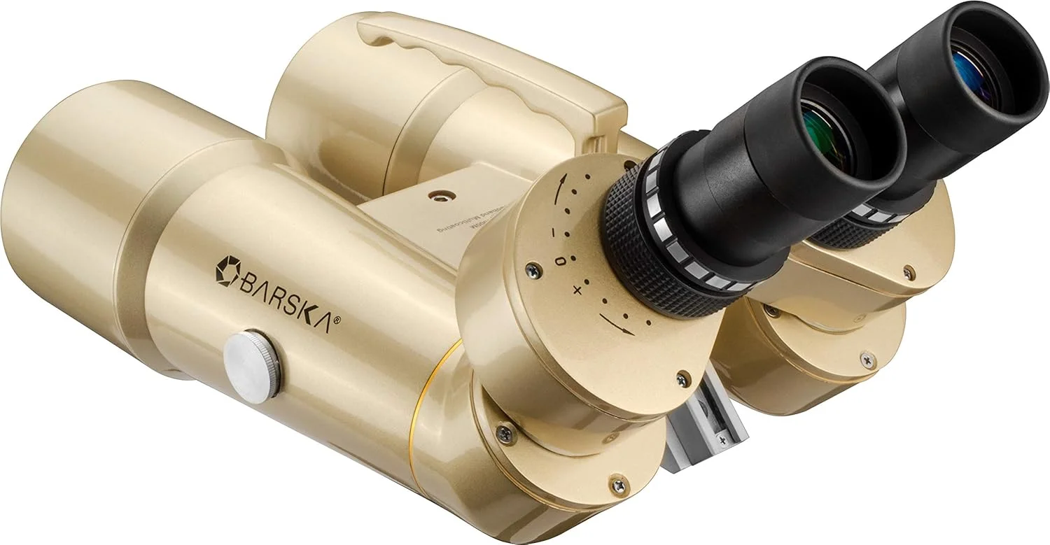 دوربین دوچشمی بزرگ 16x70 Barska Encounter - ضد آب، منشورهای BAK-4، اپتیک کاملاً چند لایه، قابل نصب روی سه پایه، برد بلند برای تماشای آسمانی و زمینی