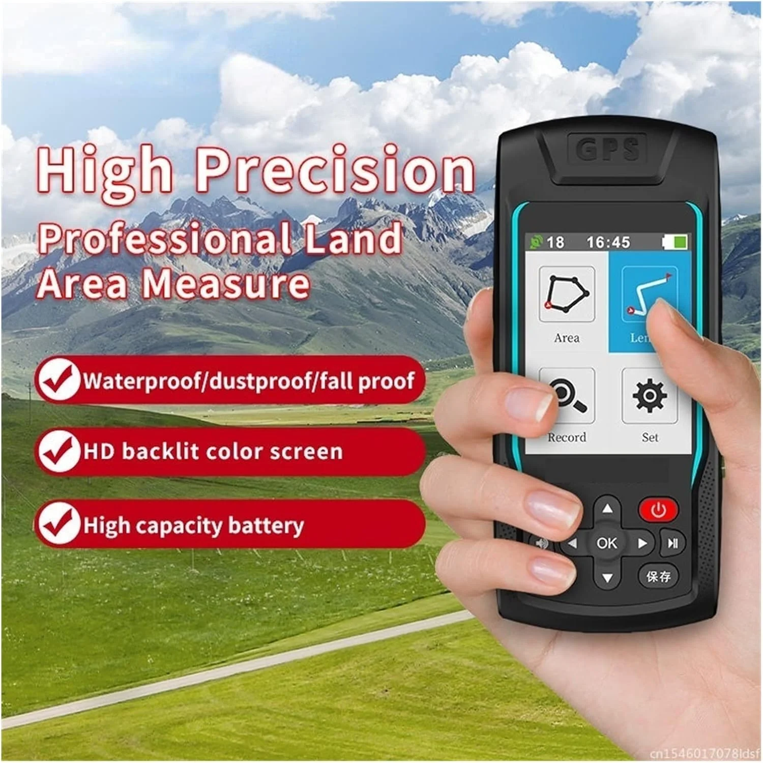 دستگاه مسیریاب GPS دستی، ابزار اندازه گیری مساحت زمین MC8066C، پشتیبانی از اندازه گیری هوایی یا پیاده روی (8066A)