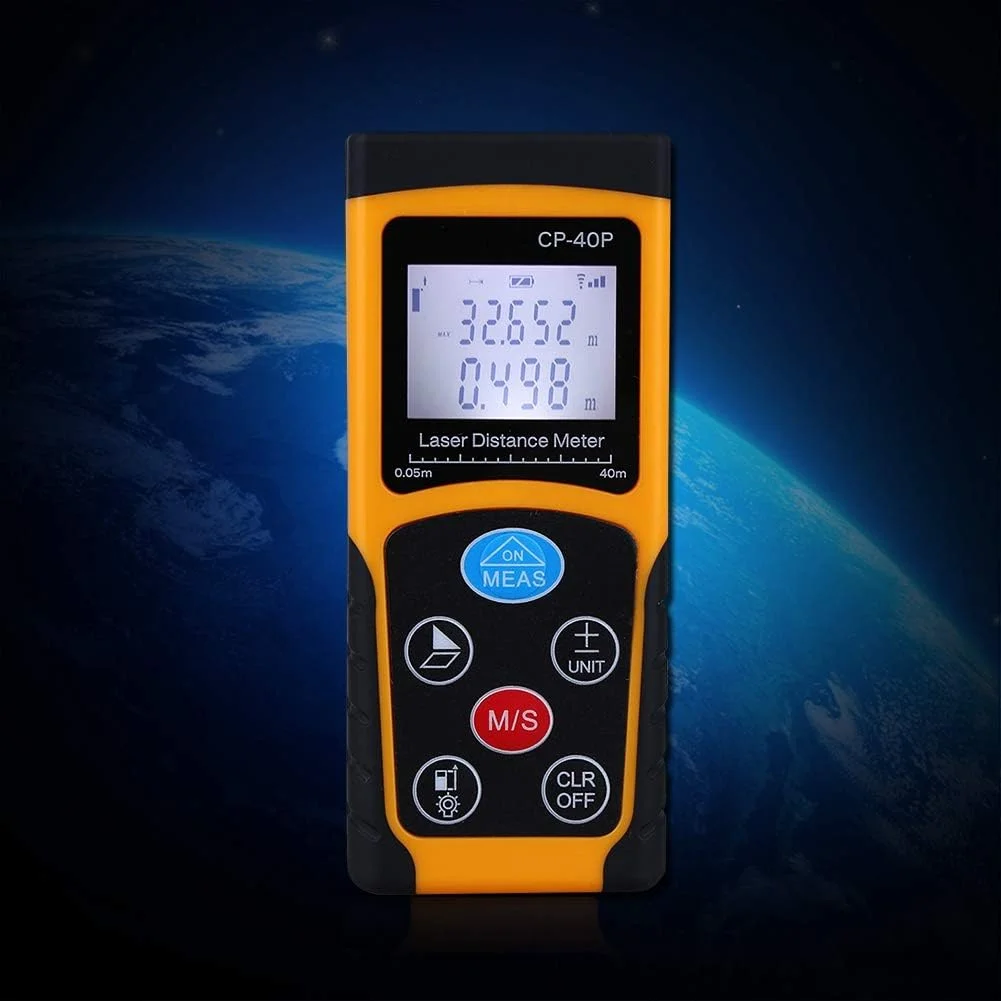 متر فاصله یاب لیزری دیجیتال دستی با دقت بالا و طراحی جمع و جور (40 متر)