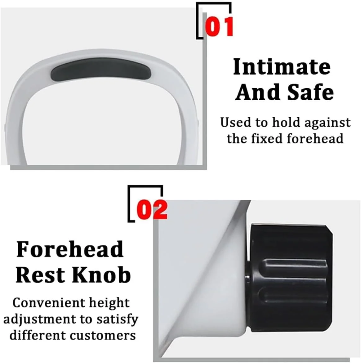 تکیه گاه چانه قابل تنظیم، ابزار نوری 40 میلی‌متری با دسته تنظیم، برای رفرکتومتر خودکار
