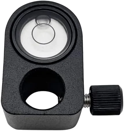 2 عدد تراز حبابی فلزی 12 میلی‌متری با نگهدارنده مناسب برای منشور با قطر 12 میلی‌متر، تراز قطبی کوچک