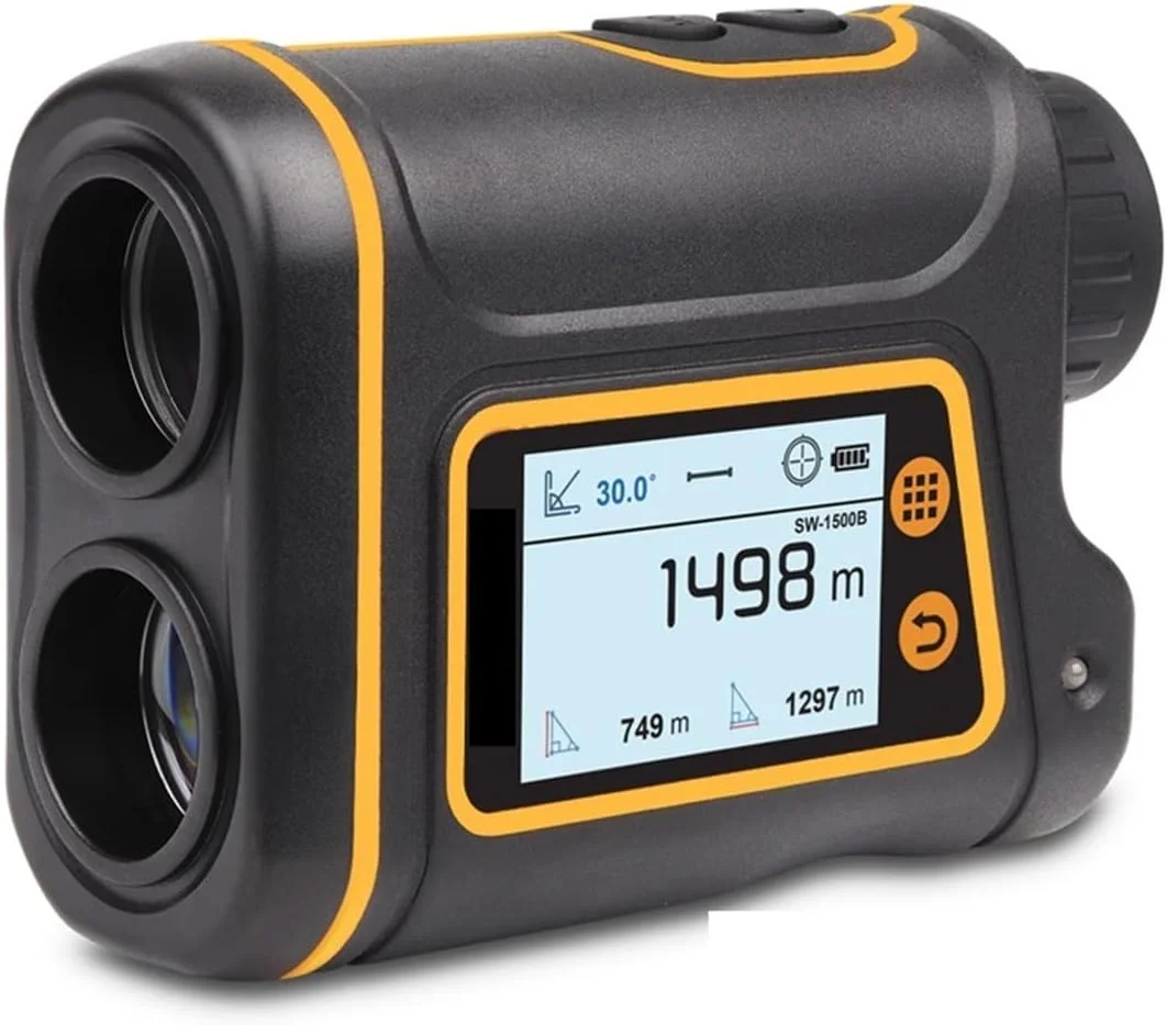 فاصله یاب لیزری تلسکوپی، یابنده برد دیجیتال، تک چشمی شکار، گلف، نمایشگر LCD، رولت، نوار اندازه گیری