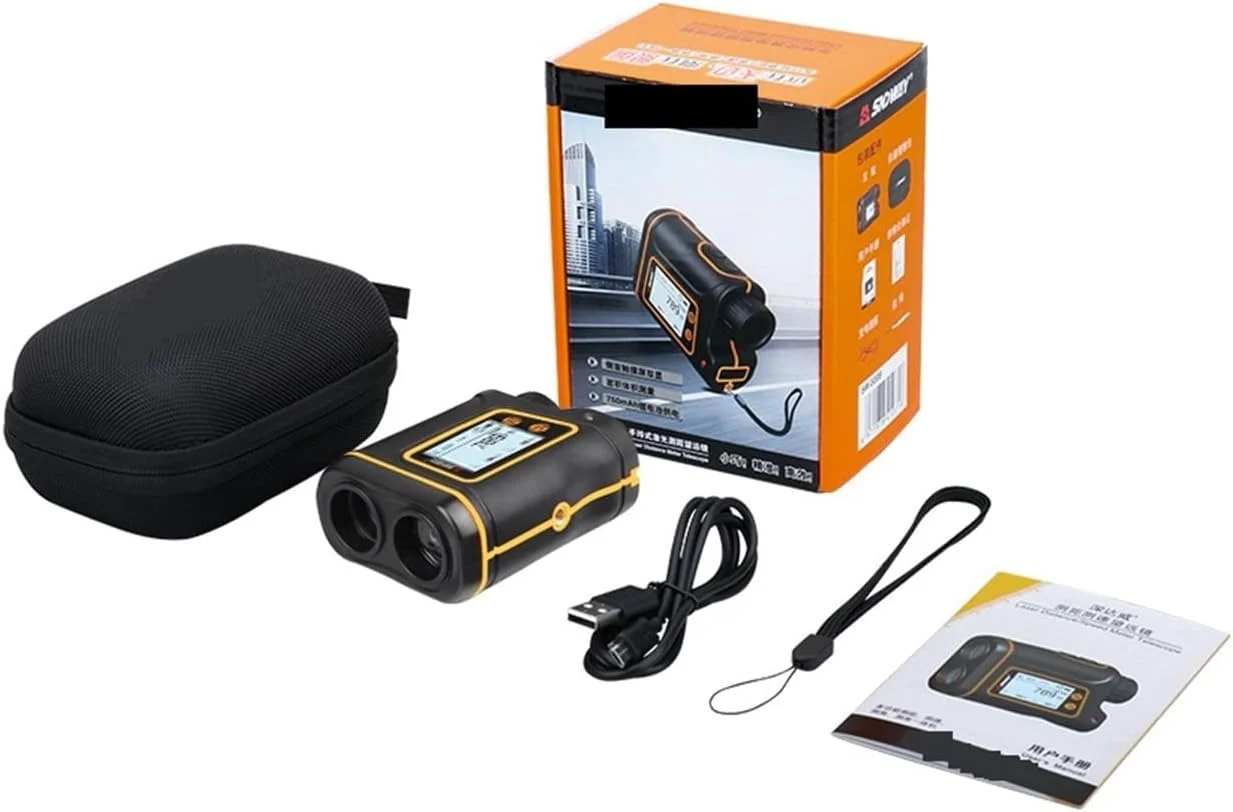 فاصله یاب لیزری تلسکوپی، یابنده برد دیجیتال، تک چشمی شکار، گلف، نمایشگر LCD، رولت، نوار اندازه گیری