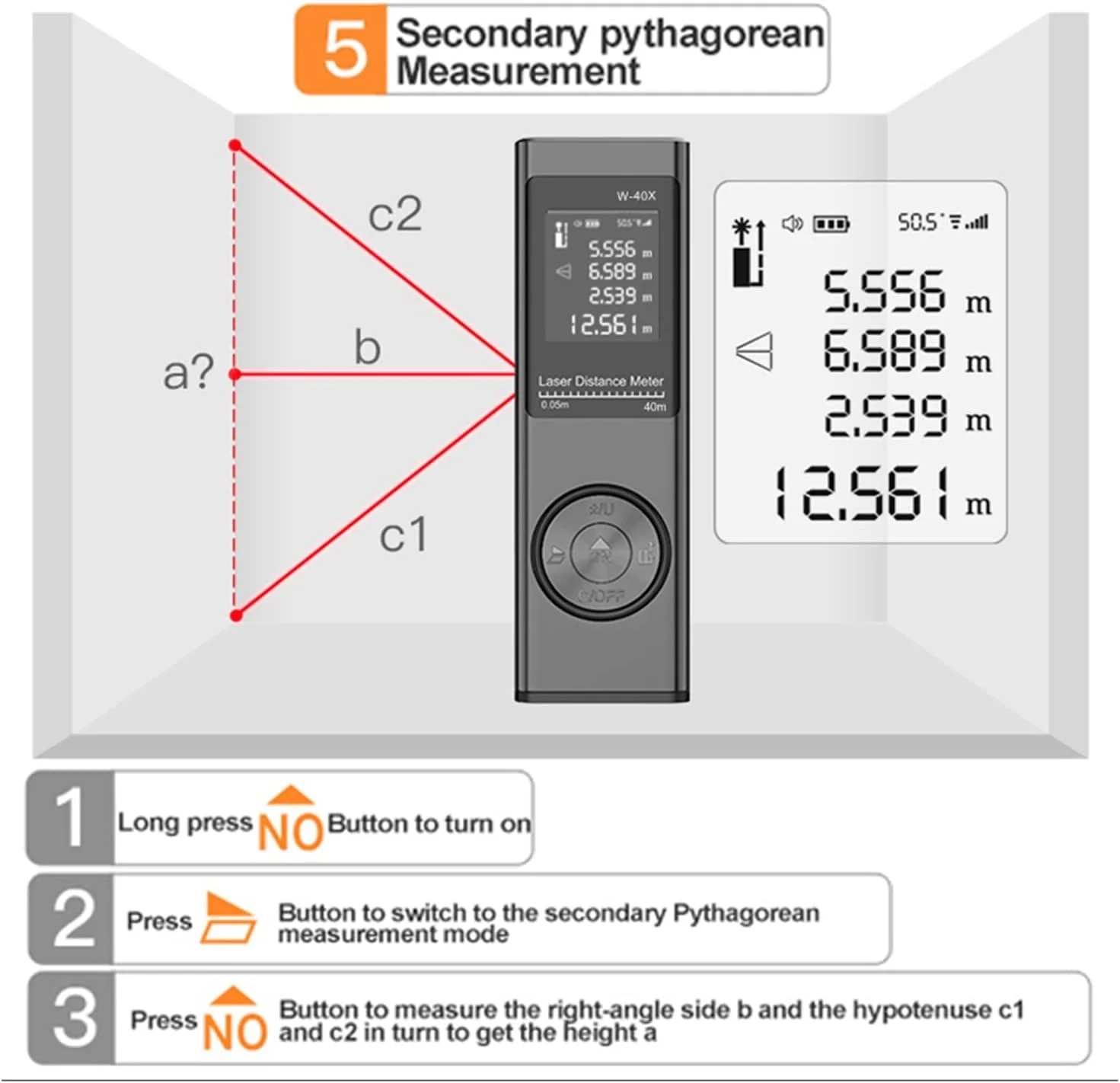 متر لیزری فاصله یاب، نوار لیزری، زاویه سنج دیجیتال لیزری، ابزار ساخت و ساز