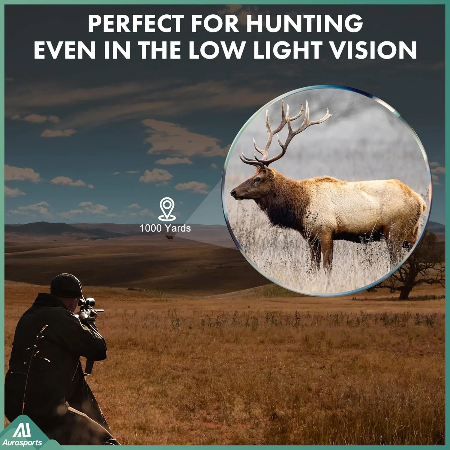 دوربین شکاری تاشو 10x25 Aurosports با دید در شب با نور کم، مناسب برای تماشای پرندگان، ورزش های فضای باز، بازی ها و کنسرت ها