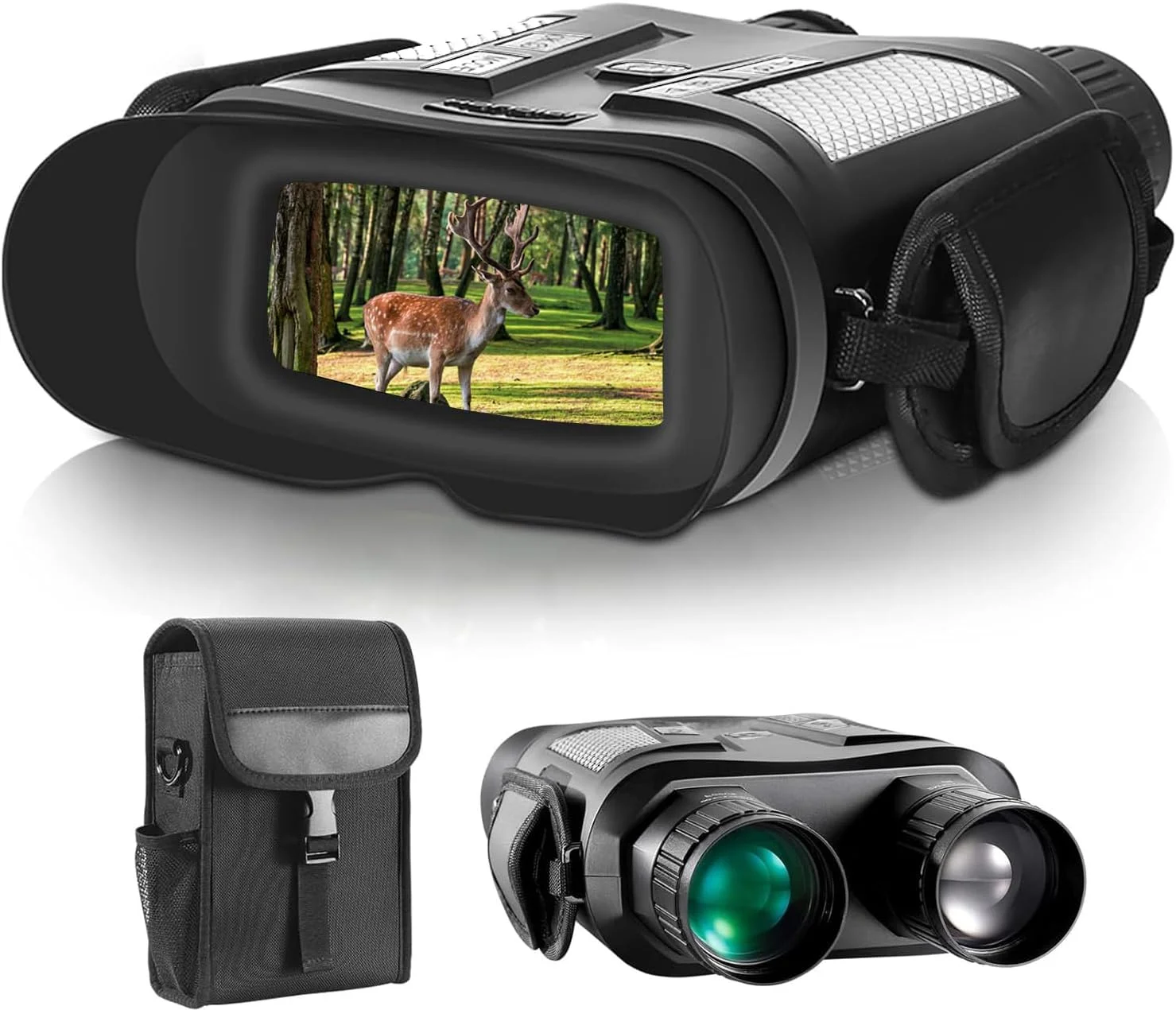 دوربین دید در شب، دوربین دوچشمی دید در شب مادون قرمز برای شکار و رصد حیات وحش، 400 متر با کارت TF 32 گیگابایتی، قابلیت ضبط عکس و فیلم FHD