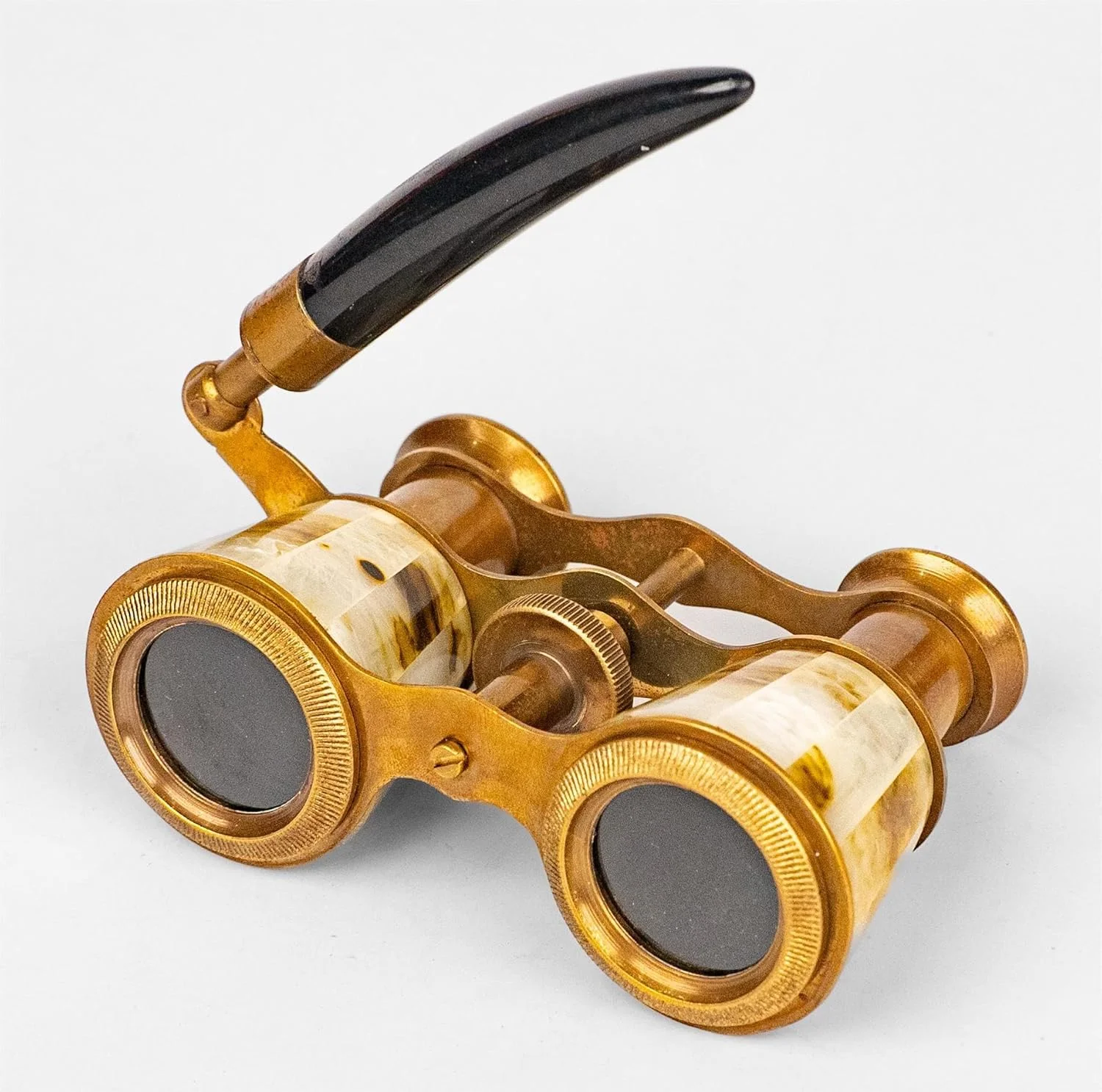 دوربین تئاتر مروارید کاپیتان با بدنه برنجی - 6.35 سانتی متر، جمع و جور، فوکوس مرکزی، منشور سقفی، بزرگنمایی 3 برابر، میدان دید 5 درجه، ساخته شده با مواد لوکس دست ساز