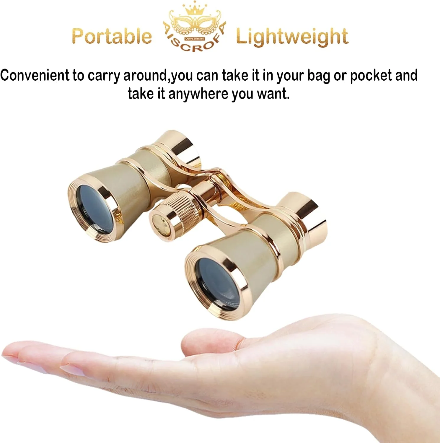 دوربین تئاتر 3X25، دوربین کوچک و سبک وزن، دوربین تئاتری سبک قدیمی، اپتیک شفاف، با زنجیر برای بزرگسالان، کودکان و بانوان در کنسرت موسیقی