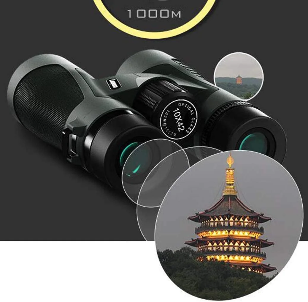 دوربین دوچشمی 8X42|10×42 میدان دید وسیع - سبک وزن برای تماشای پرندگان، شکار، ورزش، نیتروژن شناور، ضد آب، دید دور دوربین دوچشمی 8X42|10×42 میدان دید وسیع - سبک وزن برای تماشای پرندگان، شکار، ورزش، نیتروژن شناور، ضد آب، دید دور