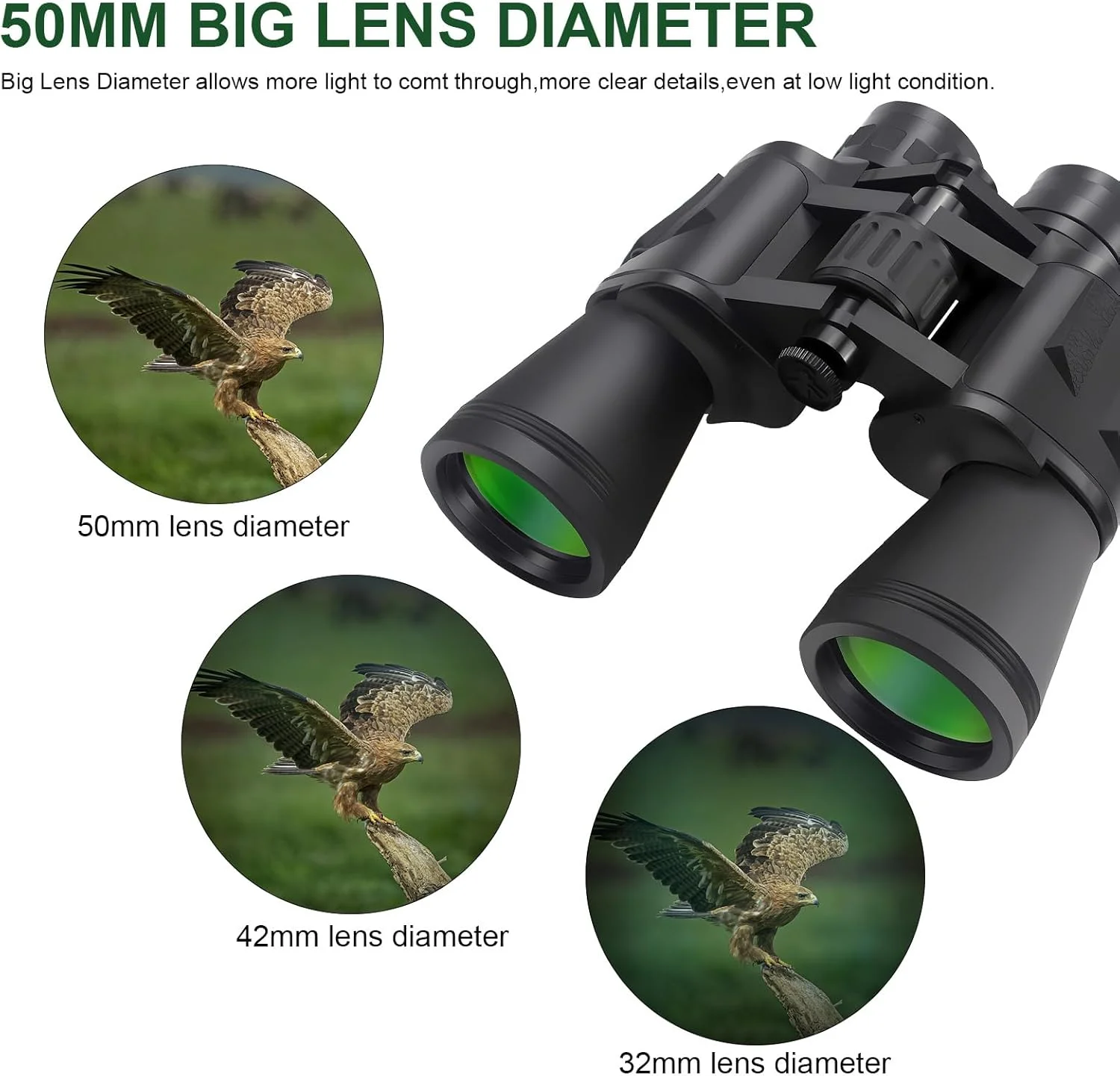 دوربین دوچشمی 20x50 با قدرت بالا برای بزرگسالان