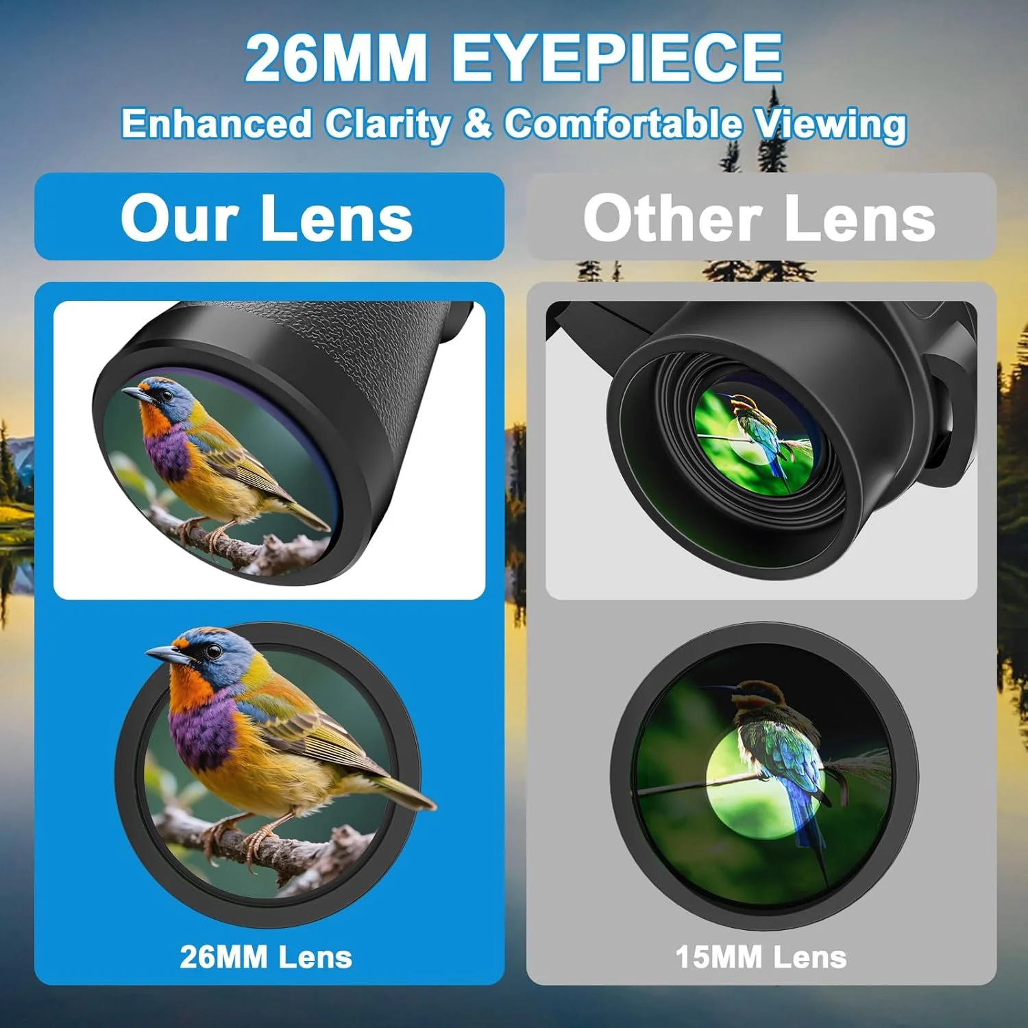 دوربین دوچشمی 30x50 با قدرت بالا برای بزرگسالان - دوربین دوچشمی فشرده و ضد آب برای تماشای پرندگان - ایده آل برای تماشای پرندگان، شکار، کنسرت ها، مسافرت، کمپینگ و فعالیت های فضای باز