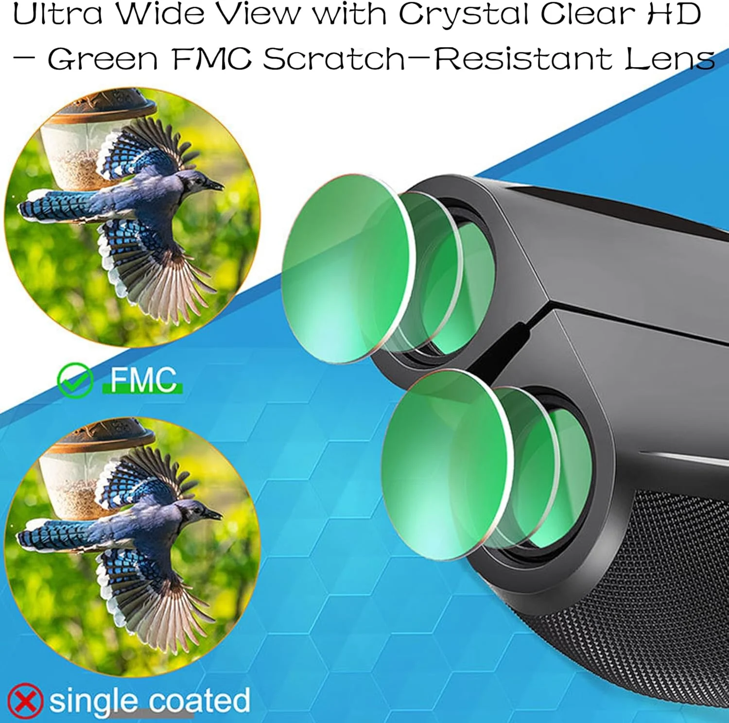 دوربین دوچشمی فشرده 12x25 برای بزرگسالان - دوربین دوچشمی با قدرت بالا و دید گسترده با چشمی بزرگ، پوشش FMC و منشور BAK4 دوربین دوچشمی فشرده 12x25 برای بزرگسالان - دوربین دوچشمی با قدرت بالا و دید گسترده با چشمی بزرگ، پوشش FMC و منشور BAK4