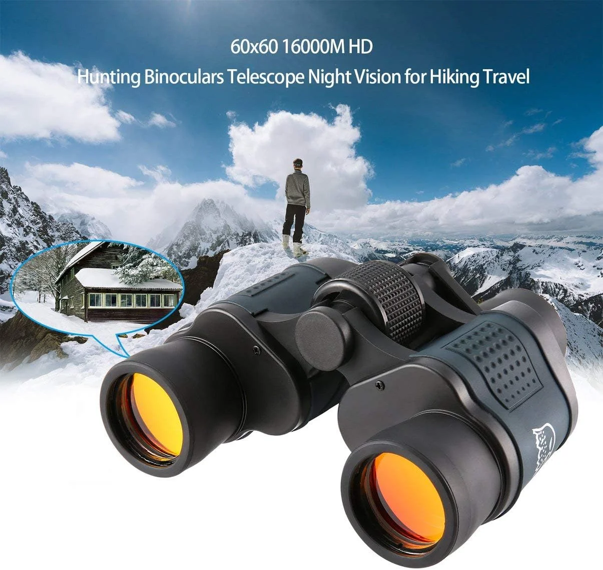 دوربین دوچشمی حرفه ای 60x60 16000M HD دید در شب برای پیاده روی، مسافرت، کار در مزرعه، جنگلداری و حفاظت از آتش