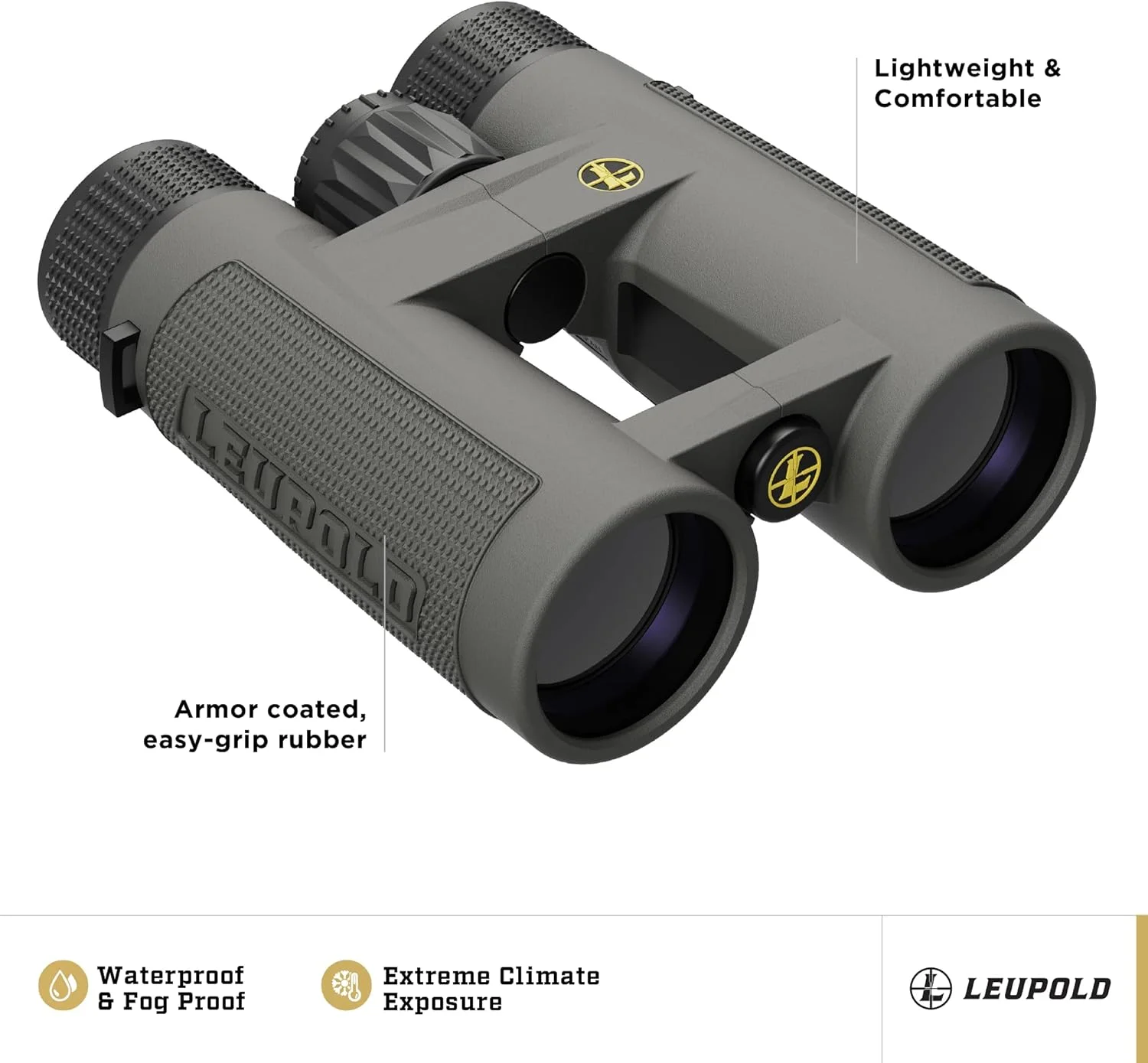 دوربین دوچشمی لوپولد BX-4 Pro Guide HD، 10x42mm، خاکستری سایه (172666)