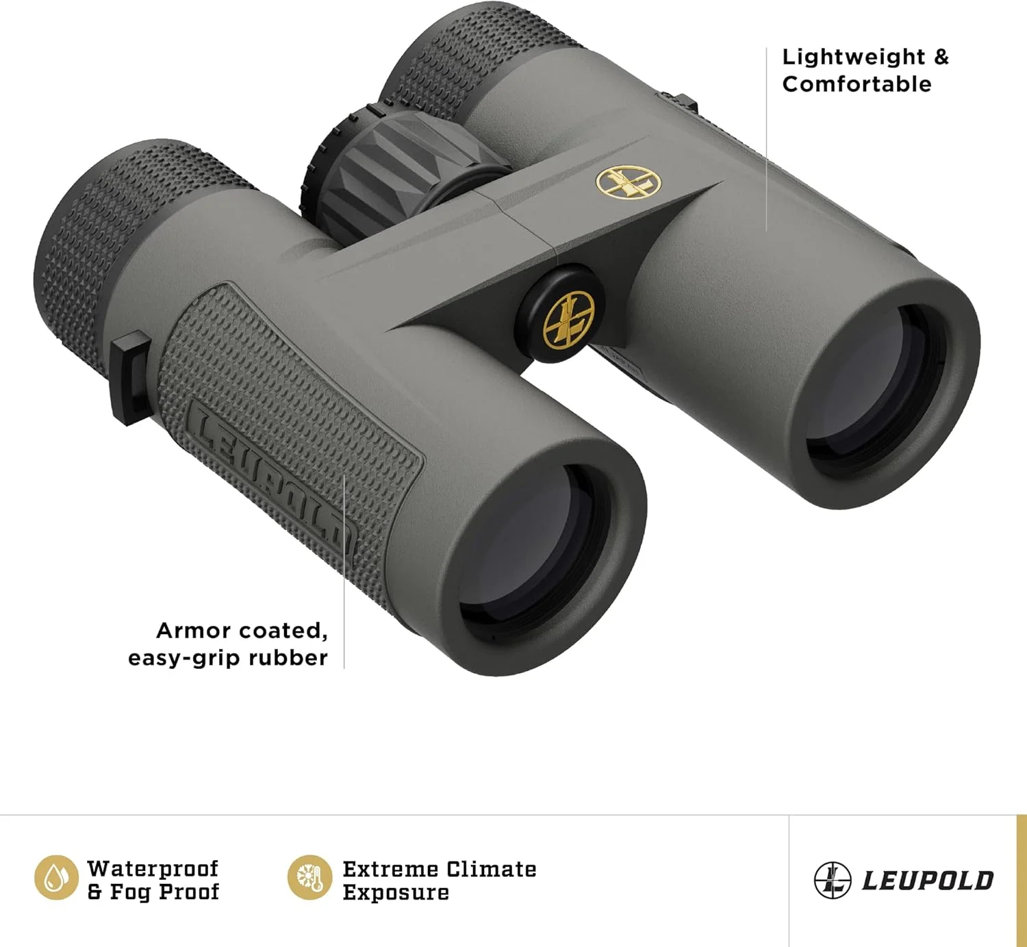 دوربین دوچشمی Leupold BX-4 Pro Guide HD، 10x32mm، خاکستری سایه (172660)