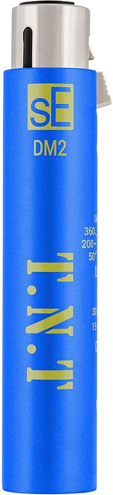 پری امپلی فایر اکتیو لاین تک کاناله sE Electronics DM2 TNT، قابل سوییچ، کانکتور XLR با روکش طلا، هشت تنظیمات بار، امپدانس 135 اهم، محدوده فرکانس 10 هرتز - 120 کیلوهرتز، آبی | DM2